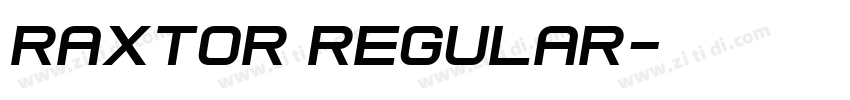 Raxtor Regular字体转换